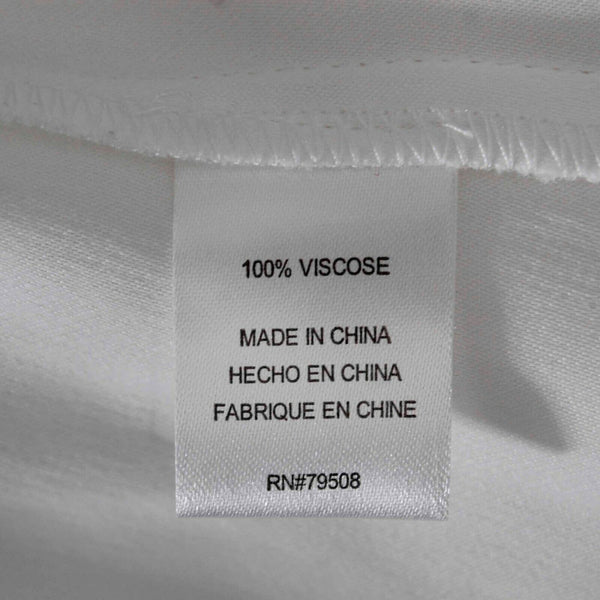 Violet + Claire Sz M White Gold Beaded Neck 100% Viscose Woven Top