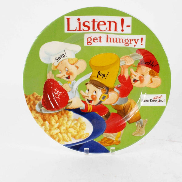 Vintage Kellogg's 2006 Green Multi Snap Crackle Pop 8.5" Plate w Mug Set