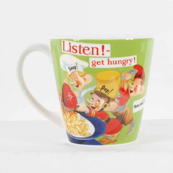 Vintage Kellogg's 2006 Green Multi Snap Crackle Pop 8.5" Plate w Mug Set