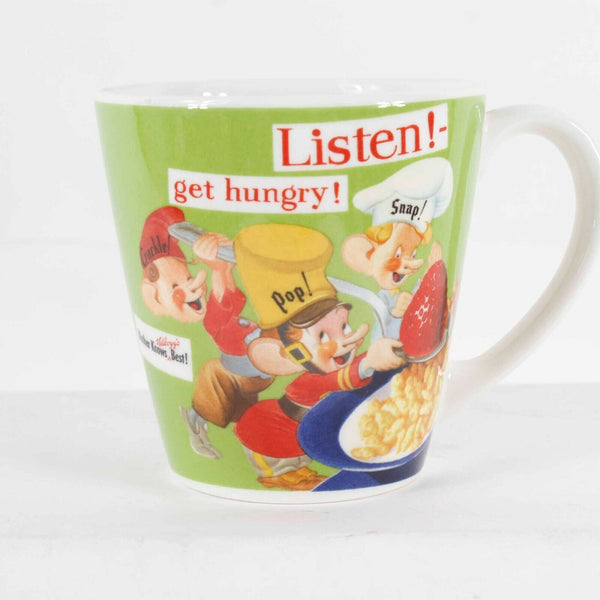 Vintage Kellogg's 2006 Green Multi Snap Crackle Pop 8.5" Plate w Mug Set