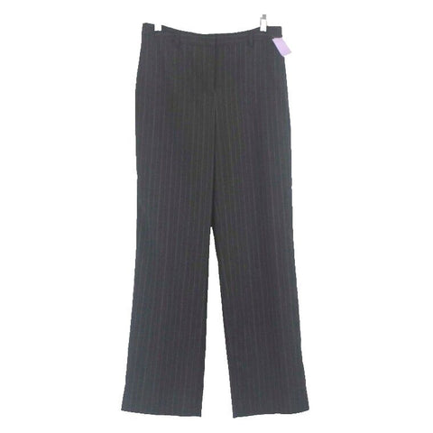 Charter Club Katherine Sz 8 x 30" Charcoal Burgundy Rayon Blend Trouser Pant