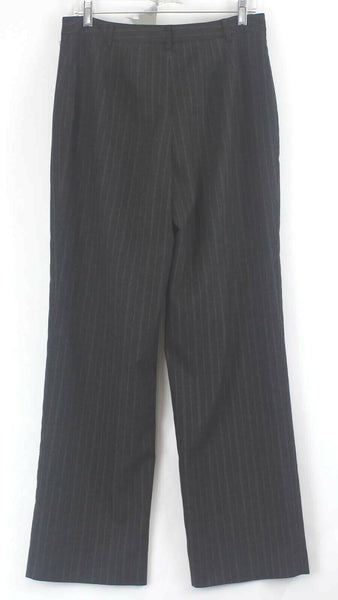 Charter Club Katherine Sz 8 x 30" Charcoal Burgundy Rayon Blend Trouser Pant