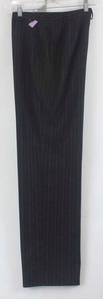 Charter Club Katherine Sz 8 x 30" Charcoal Burgundy Rayon Blend Trouser Pant