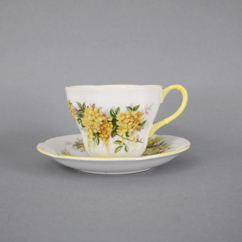 Royal Albert Teacup With Saucer Yellow White Multi Floral Teacup With Saucer