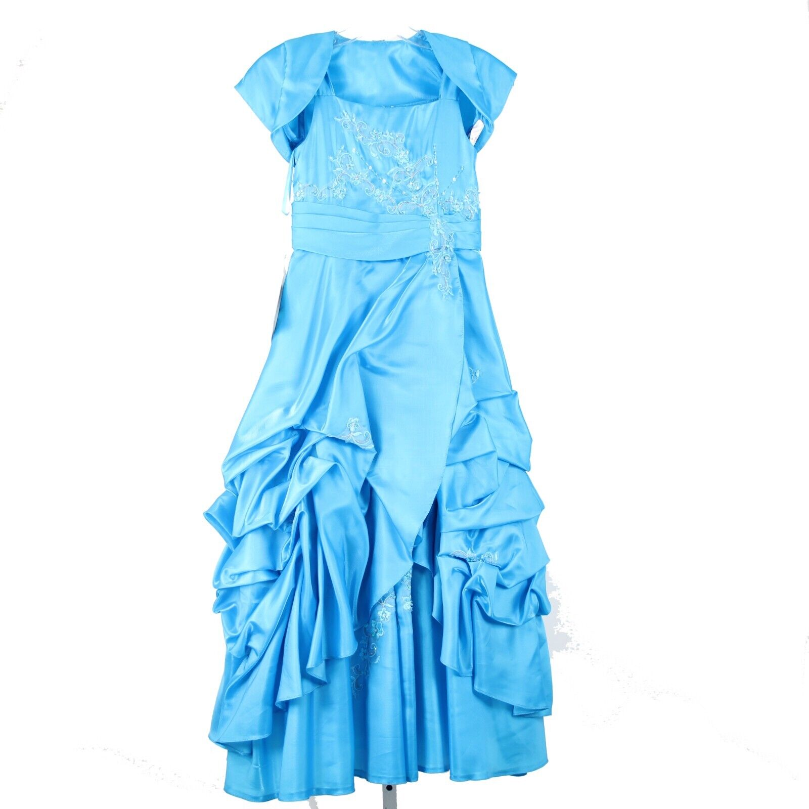 Mary's Bridals NEW $144 Sz 8 Girls Dark Turquoise 100% Polyester Fandango Dress