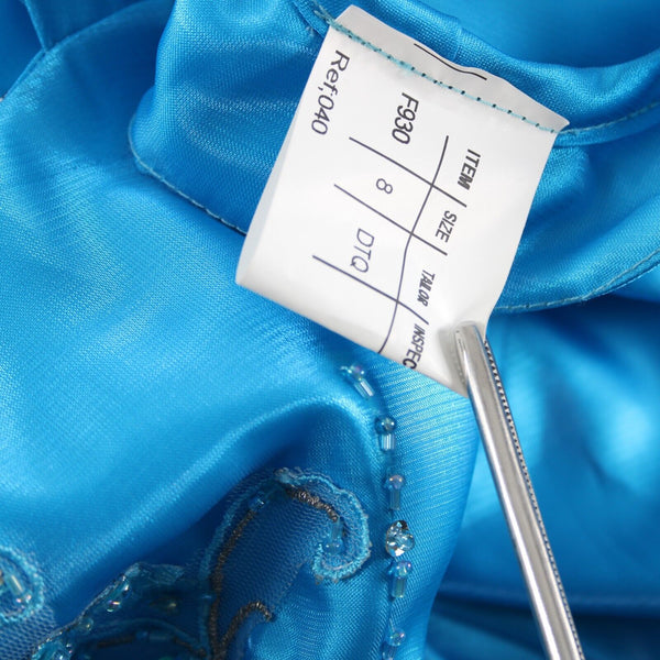 Mary's Bridals NEW $144 Sz 8 Girls Dark Turquoise 100% Polyester Fandango Dress