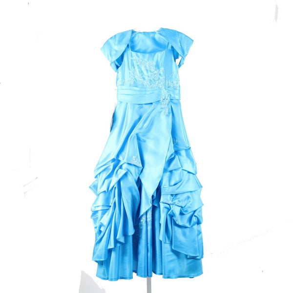 Mary's Bridals NEW $144 Sz 8 Girls Dark Turquoise 100% Polyester Fandango Dress