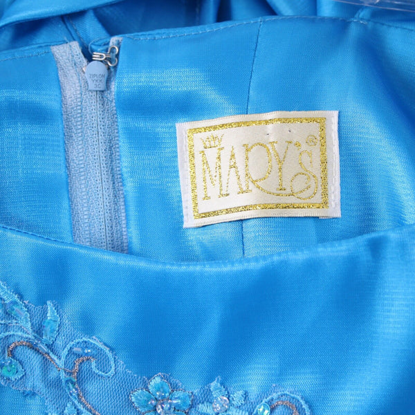 Mary's Bridals NEW $144 Sz 8 Girls Dark Turquoise 100% Polyester Fandango Dress