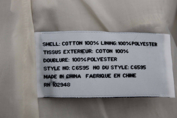 Tulle Sz L Ivory Multi Textured Striped Back Bow 100% Cotton Dress