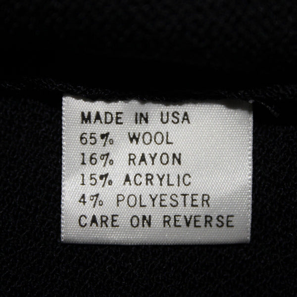 St John Sport Sz L Black White Trim Round Neck Santana Knit Wool Rayon Top