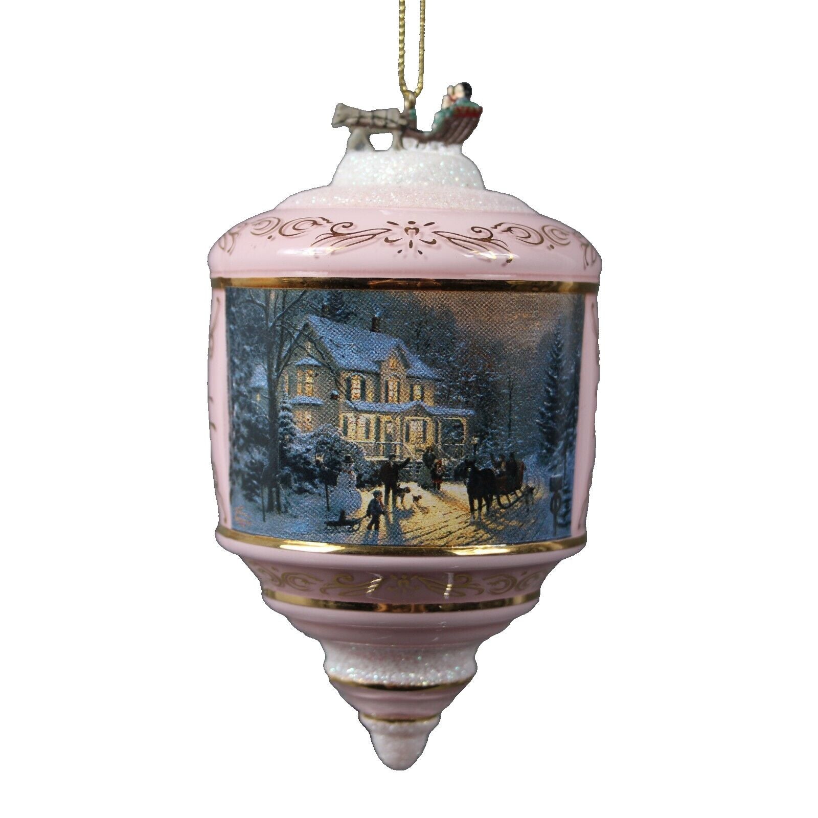 Thomas Kinkade 2001 Bradford Editions 68412 Home For The Holidays Ornament