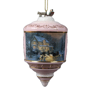 Thomas Kinkade 2001 Bradford Editions 68412 Home For The Holidays Ornament