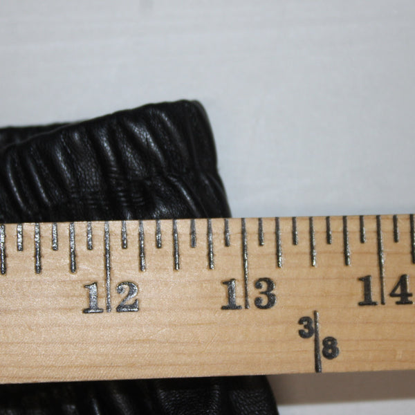 Love Tree Pant Sz S x 27 Black Faux Leather Elastic Waist 100% Polyurethane Pant