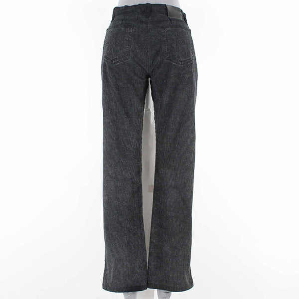 Ferre Sz 28 x 31 Black Silver Metallic Flake Corduroy Cotton Poly Jean