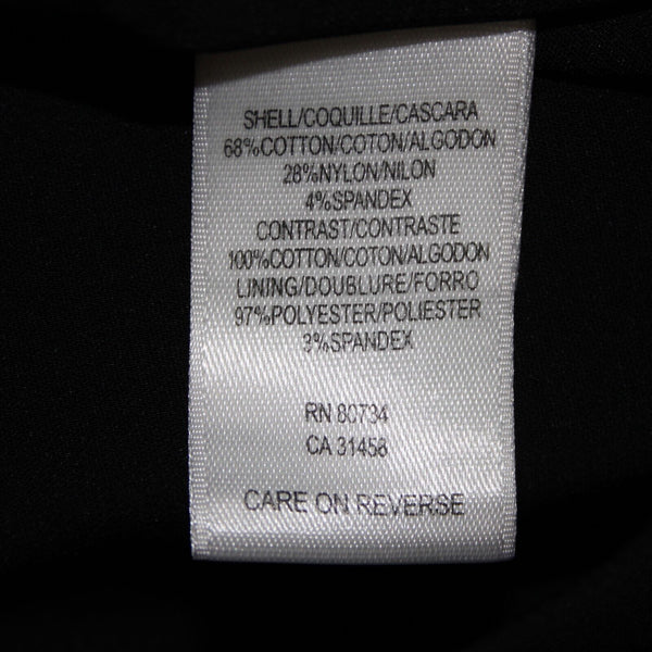 BCBGmaxazria NEW $142 Sz S Black Lined Woven Rushed Embroid Cotton Nylon Dress