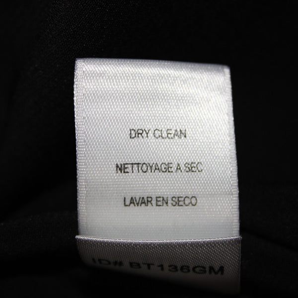 BCBGmaxazria NEW $142 Sz S Black Lined Woven Rushed Embroid Cotton Nylon Dress