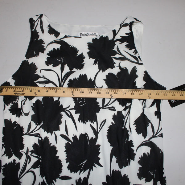 Ronni Nicole II Dress NEW Sz 20 White Black Lined Sleeveless 100% Poly Dress