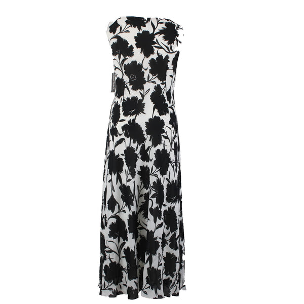 Ronni Nicole II Dress NEW Sz 20 White Black Lined Sleeveless 100% Poly Dress