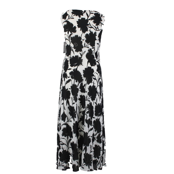 Ronni Nicole II Dress NEW Sz 20 White Black Lined Sleeveless 100% Poly Dress