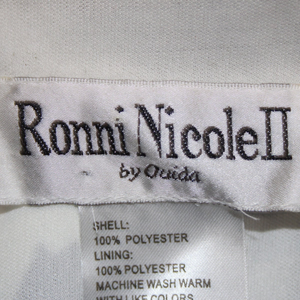Ronni Nicole II Dress NEW Sz 20 White Black Lined Sleeveless 100% Poly Dress