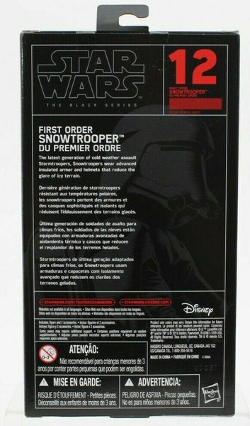 Hasbro Star Wars The Black Series 12 First Order Snowtrooper 6" Figure Collect