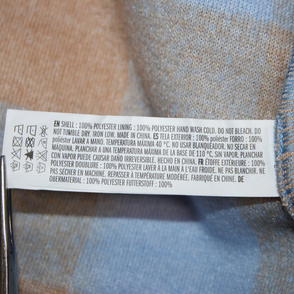 English Factory Sweater NEW Gingham Shacket Sz XS Blue Brown Polyester Sweater