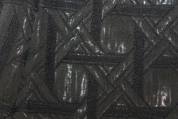 Xhilaration Sz M Black Double Brass Zip Front Cotton Metallic Blend Skirt
