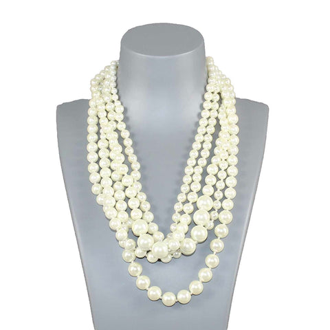 J Crew Five Strand Varied Size Statement 19.5" Pearls