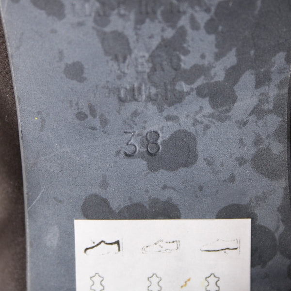 Thierry Rabotin Heels Remy Sz 38 Chocolate Brown Micro Fiber Leather 1.5" Heels