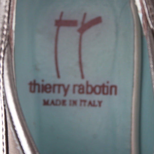 Thierry Rabotin Heels Remy Sz 38 Chocolate Brown Micro Fiber Leather 1.5" Heels