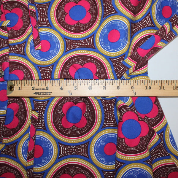 Anthropologie Essential Slim Sz 6 Pink Blue Multi Pockets Mod Cotton Blend Pant