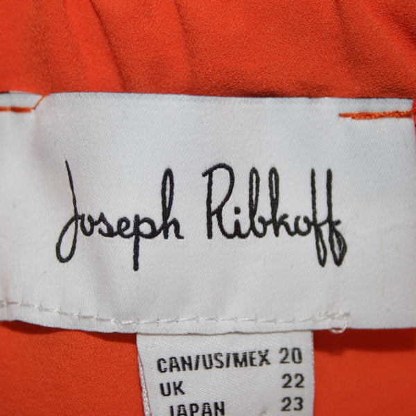 Joseph Ribkoff Top Sz 20 Orange Mid Sleeve Ruffles Off The Shoulders Top
