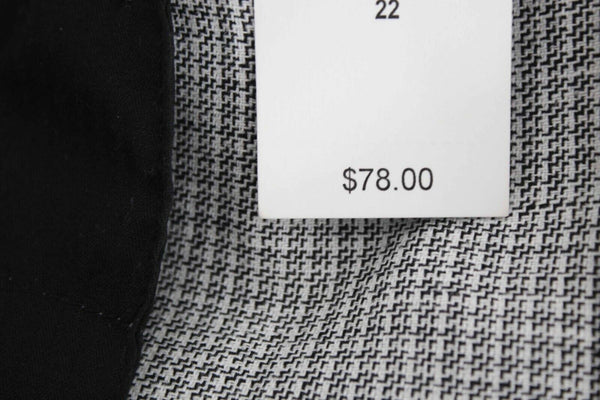 Lane Bryant NEW $78 Sz 22 x 25 Black Multi Pleat Front Cuff Poly Blend Pant