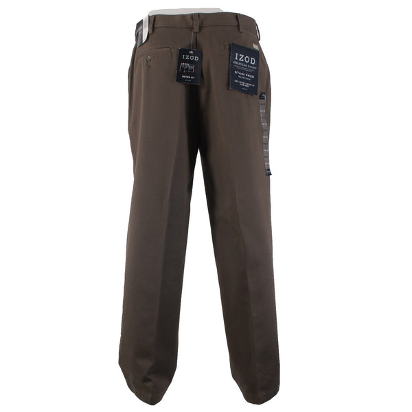 Izod Pant NEW $42 Metrix Fit Sz 36W x 30L Brown American Chino 100% Cotton Pant