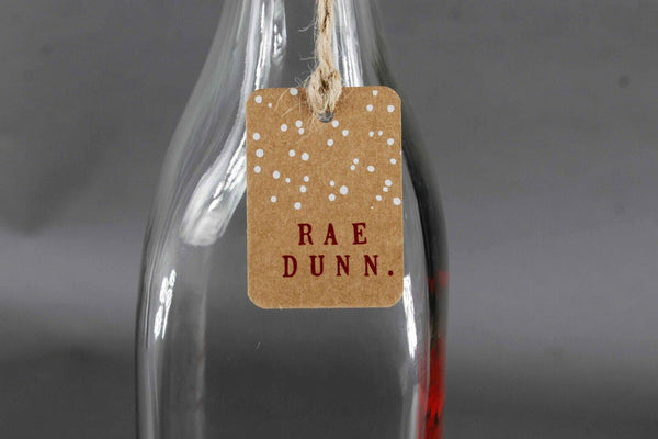 Rae Dunn NEW Clear Red Fun Bail & Trigger 33.8 fl oz 1 Liter Bottle