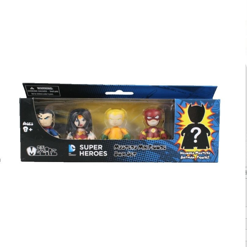 Mezco DC Comics Super Heroes Mystery 5 Mini Collectible Figure Box Set