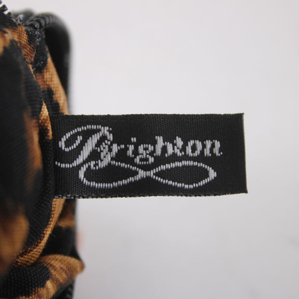 Brighton Wallet 4 x 3 x 1 Black Pebbled Heart Design Zipper Leather Wallet