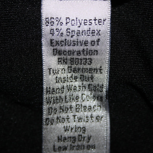 Quacker Factory Sz M Black Velour Beaded 3/4 Sleeve Polyester Spandex Sweater