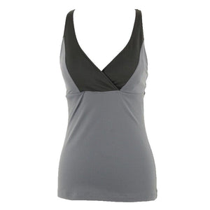 VSX by Victorias Secret Sz S Gray Black Cross Back Nylon Blend Active Top