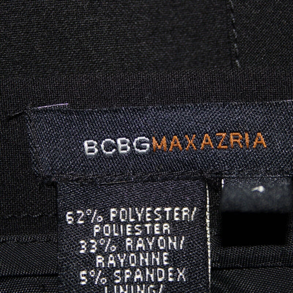 Bcbg MaxAzria Sz 4 Black Silver Rivets Lined Polyester Rayon Pencil Skirt