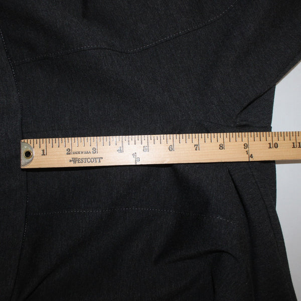 Anne Klein Pant Sz M x 28.5 Charcoal Black Pull On Ankle Viscose Nylon Pant