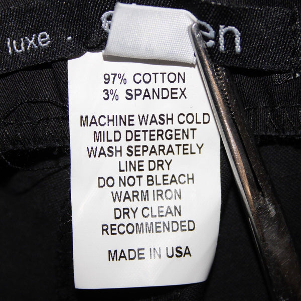 Eleven NEW Sz 16 x 22.5 Black Elastic Waist Unlined Zipper Frt Cotton Capri Pant