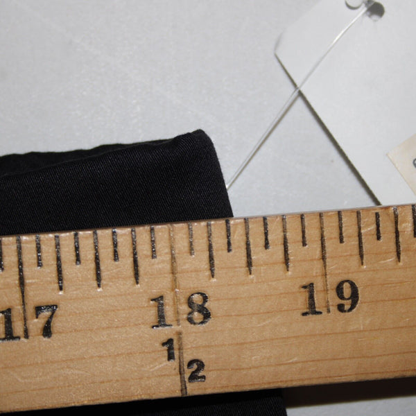 Eleven NEW Sz 16 x 22.5 Black Elastic Waist Unlined Zipper Frt Cotton Capri Pant