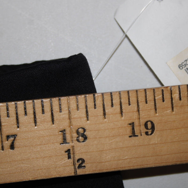 Eleven NEW Sz 16 x 22.5 Black Elastic Waist Unlined Zipper Frt Cotton Capri Pant