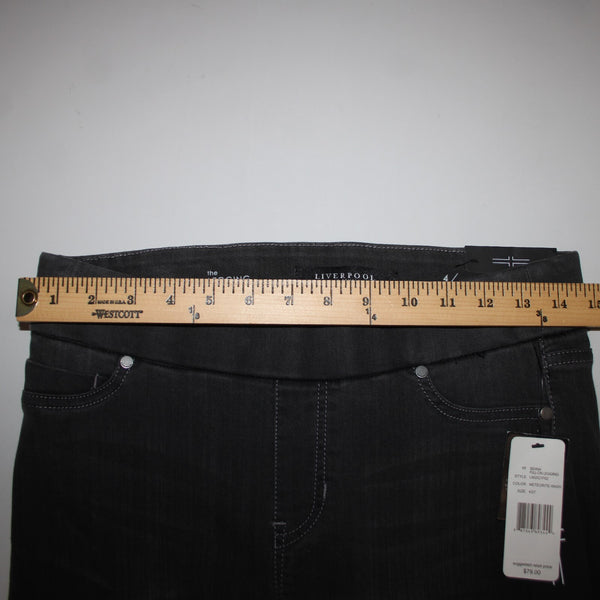 Liverpool NEW $79 Denim Legging Sz 4/27 x 29 Meteorite Wash Gray Cotton Jeans