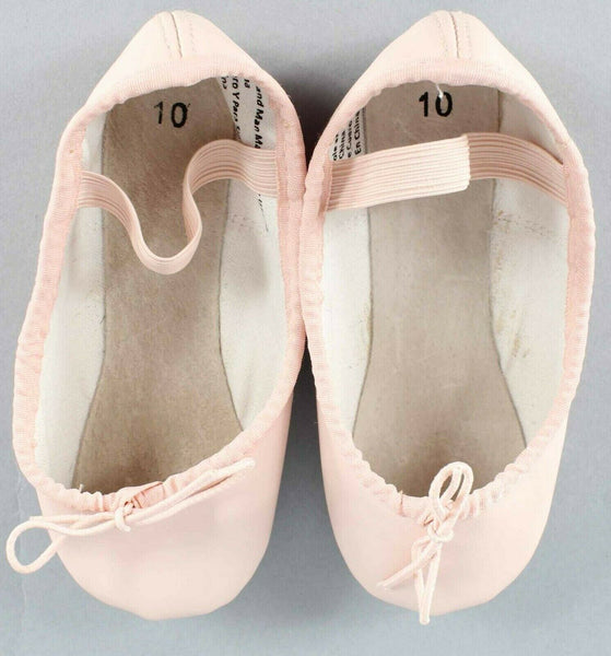Ballet Sz 10 Pink Leather Sole Manmade Upper Ballet Dance Shoe