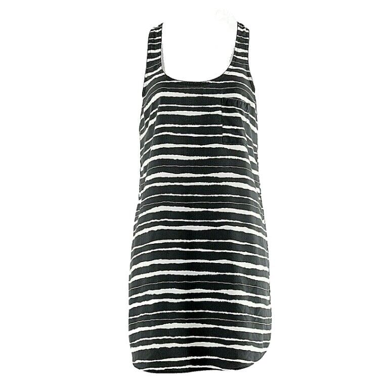 Collective Concepts Sz L Black Gray Silver 100% Poly Bead Trim Pocketed Top