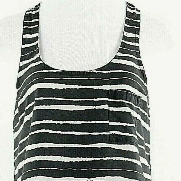 Collective Concepts Sz L Black Gray Silver 100% Poly Bead Trim Pocketed Top