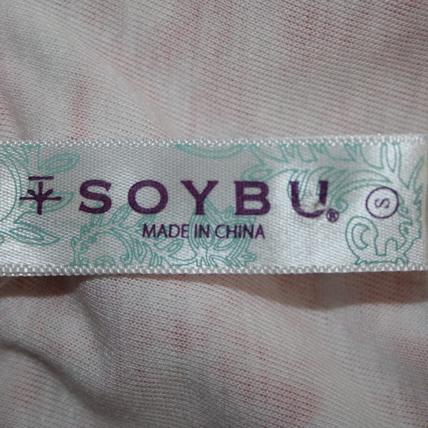 Soybu NEW $56 Amanada Sz S Pink White Racer Back Lined Polyester Rayon Dress