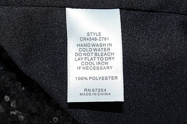 One Clothing Sz M Black on Black Full Sequins 100% Polyester Dress